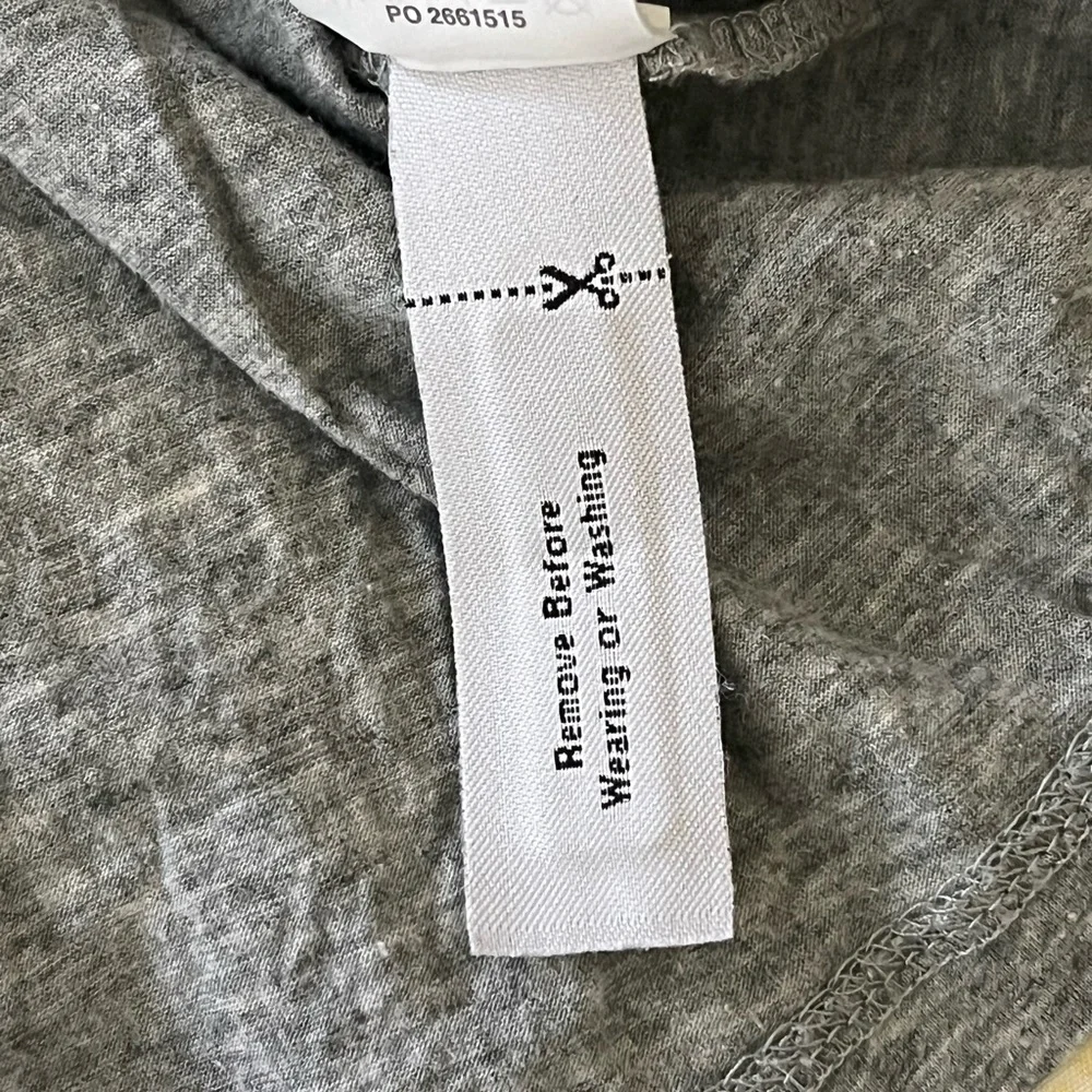 J. Crew | Gray appliqué cotton tank top size extra large